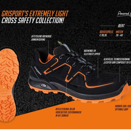 Grisport Safety Cross Nordic / 33603 Laag S3 Zwart/Zilver