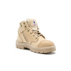 Halfhoge S3 veiligheidsschoen Steel Blue Parkes Zip Sand met rits en kruipneus