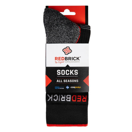 Redbrick All Season Sokken 25103 Grijs/Zwart