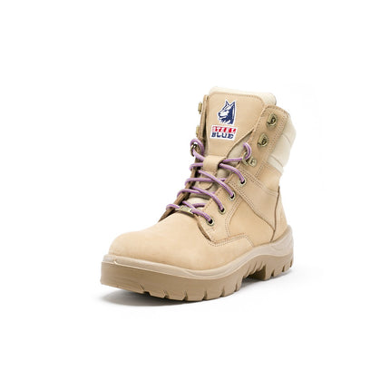 Halfhoge dames S3 veiligheidsschoen Steel Blue Southern Cross Zip Sand