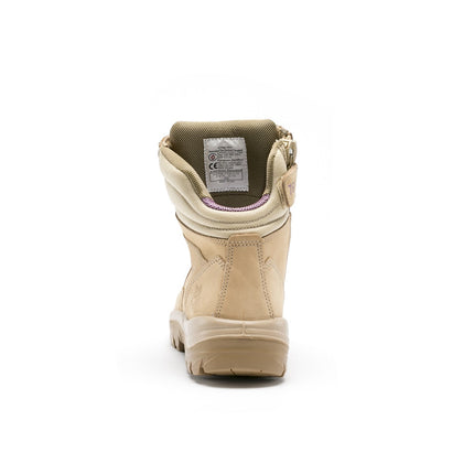 Waterafstotend lederen bovenwerk Steel Blue Southern Cross Zip Dames S3 Sand