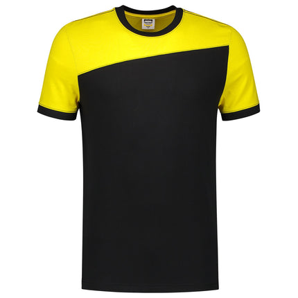 Tricorp 102006 T-Shirt Bicolor Naden Zwart/Geel