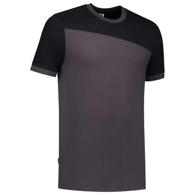 Tricorp 102006 T-Shirt Bicolor Naden Donkergrijs/Zwart