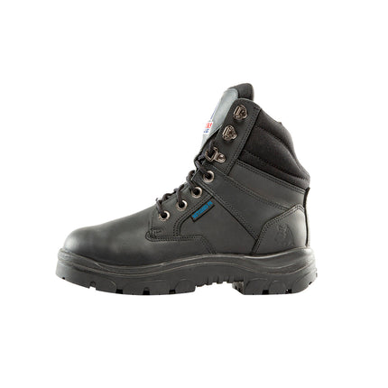 Steel Blue Southern Cross Zip Dames S3 Zwart veiligheidsschoen zijaanzicht met wreefbescherming