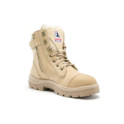 Steel Blue Southern Cross Zip S3 Sand werkschoen vooraanzicht