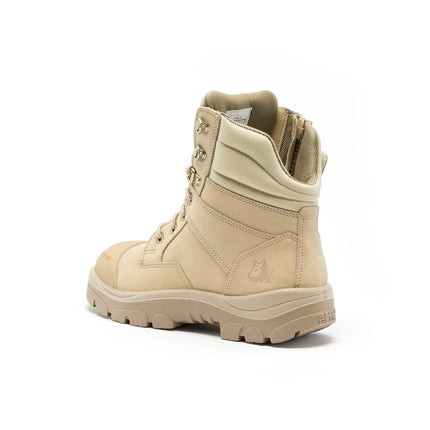 Achteraanzicht Steel Blue Southern Cross Zip S3 Sand werkschoen