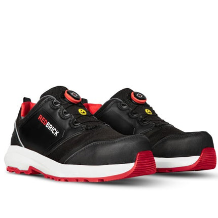 Redbrick Pulse Speed Lace Sneaker Laag S3 32325 Zwart/Rood