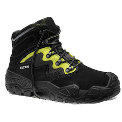 Halfhoge S3S veiligheidsschoen Elten Mick Mid Zwart/Groen