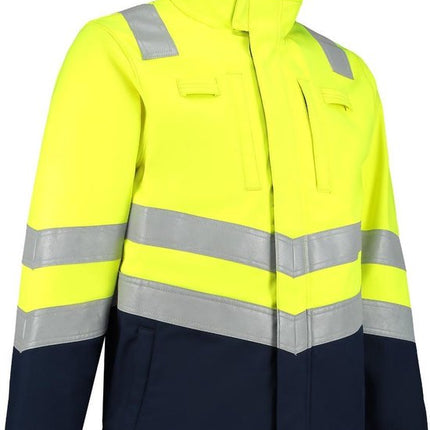Dapro Spectre Multinorm Softshell Jas - Marineblauw/Hi-Vis Geel