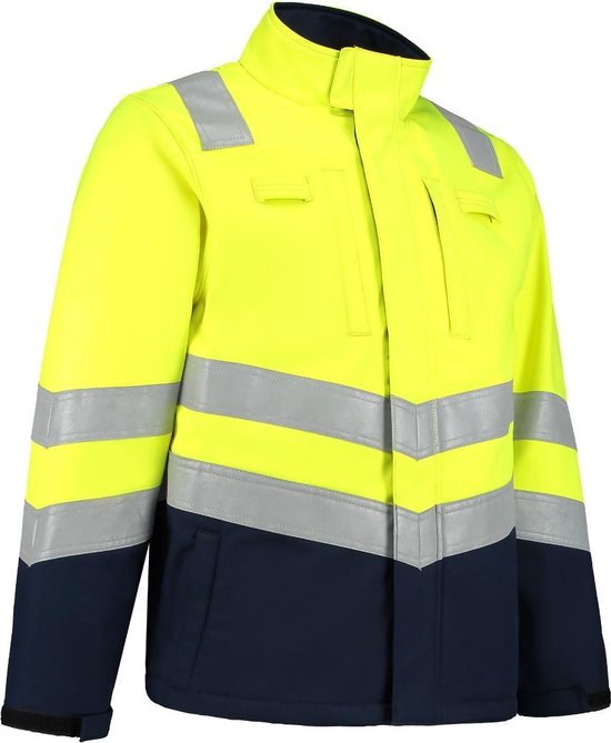Dapro Spectre Multinorm Softshell Jas - Marineblauw/Hi-Vis Geel