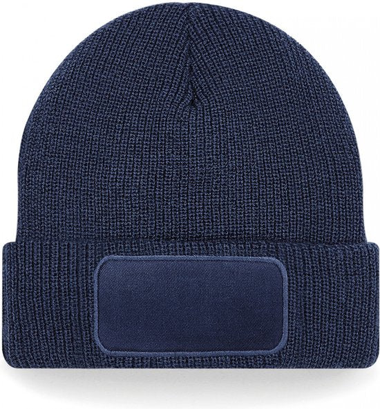 Beechfield Thinsulate™ Patch Beanie B440 – French Navy – Één maat