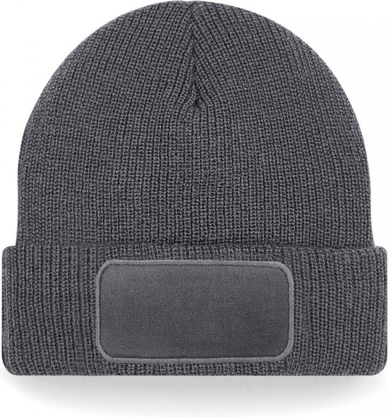 Beechfield Thinsulate™ Patch Beanie B440 – Grafietgrijs – Één maat