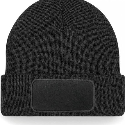 Beechfield Thinsulate™ Patch Beanie B440 - Zwart - Één Maat