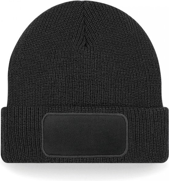 Beechfield Thinsulate™ Patch Beanie B440 - Zwart - Één Maat