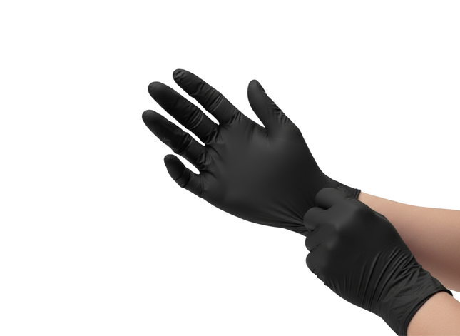 Disposable Nitrile Handschoenen Zwart 1000st